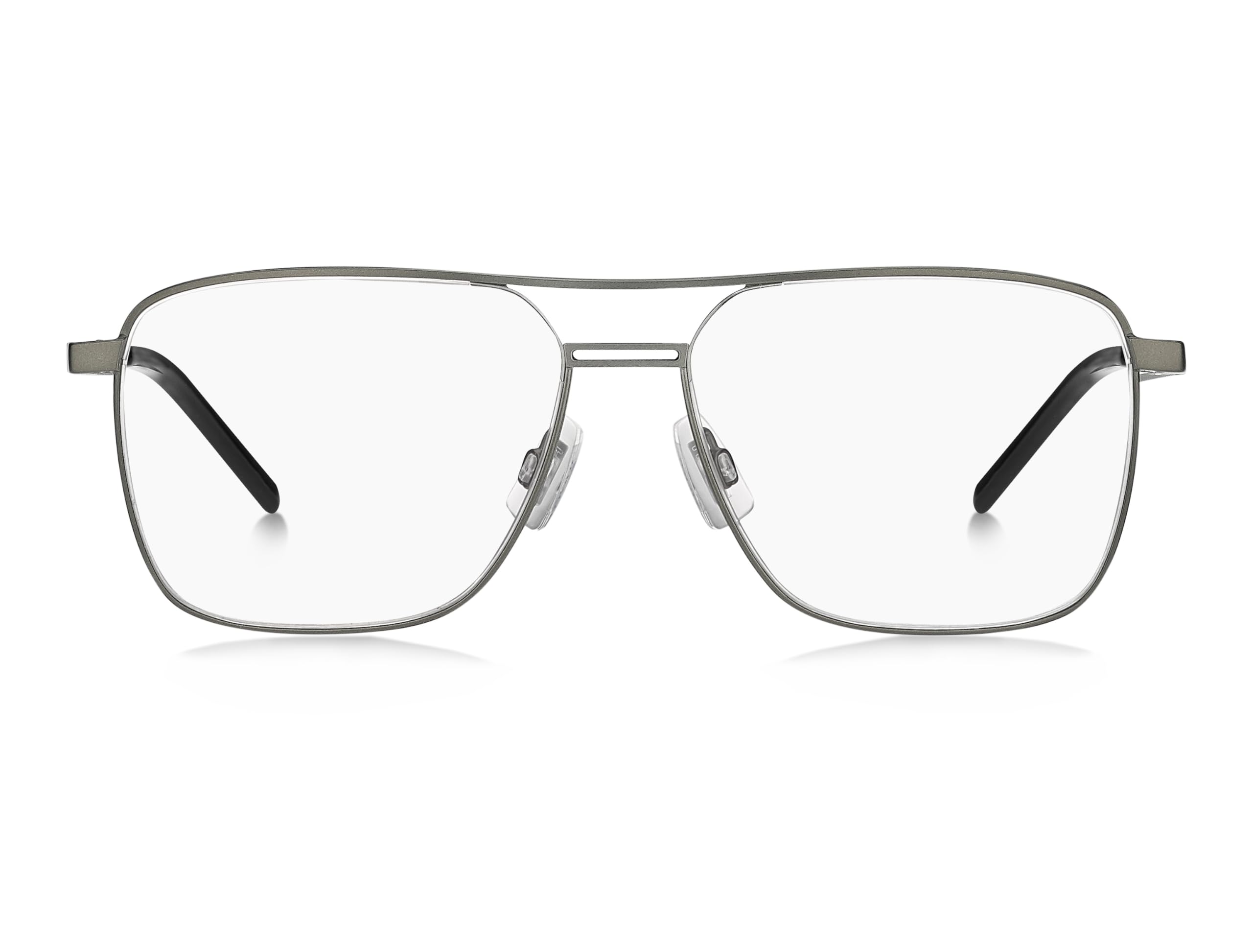 N/A Brille mit Sehstärke für Damen optional mit Sonnenbrillentönung oder Blaulichtfilter, Rechteckig, gefertigt aus Metall (inklusive Brillenetui)