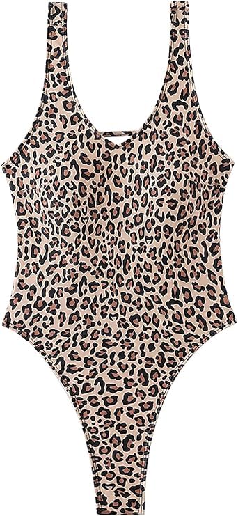 Sexy Backless Cheeky High Cut Leg Thong V Neck One Piece Swimsuit3