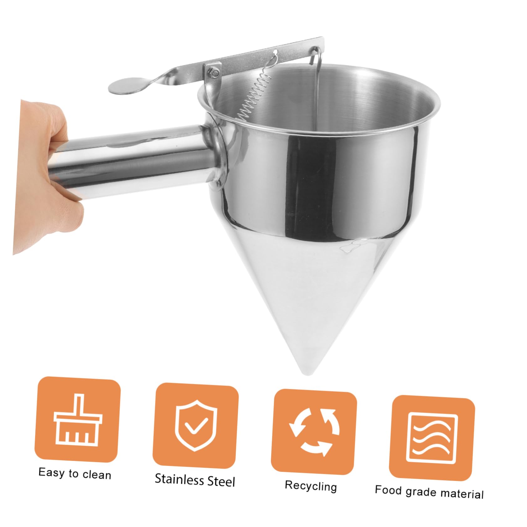 IMIKEYA Imbuto Piccolo in Acciaio Inox Imbuto per Cucina Distributore di Pastella Impasto Strumento per Preparare Biscotti e Torte