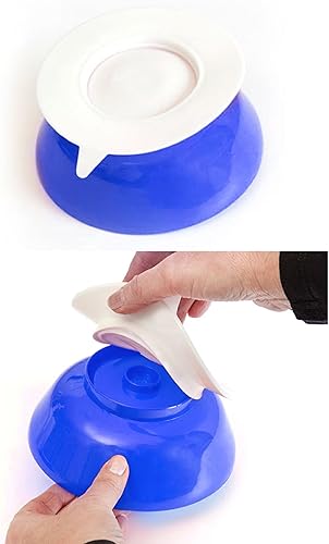 Miniatura 8 de pekokavo Plato a prueba de derrames de 9.2 pulgadas con base de succión antideslizante, vajilla de autoalimentación adaptable para personas mayores