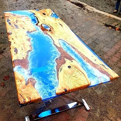 Epoxy Table Fully Customized Thick Resin River Table Top Indoor Outdoor Wooden Dining Table Top (24x12 Inch)