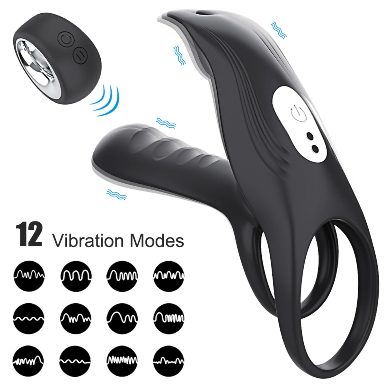 Vibrador Vibrador para parejas con motores duales, anillo para pene, retardante de eyaculación, Control remoto, juguete sexual para clítoris Para Men