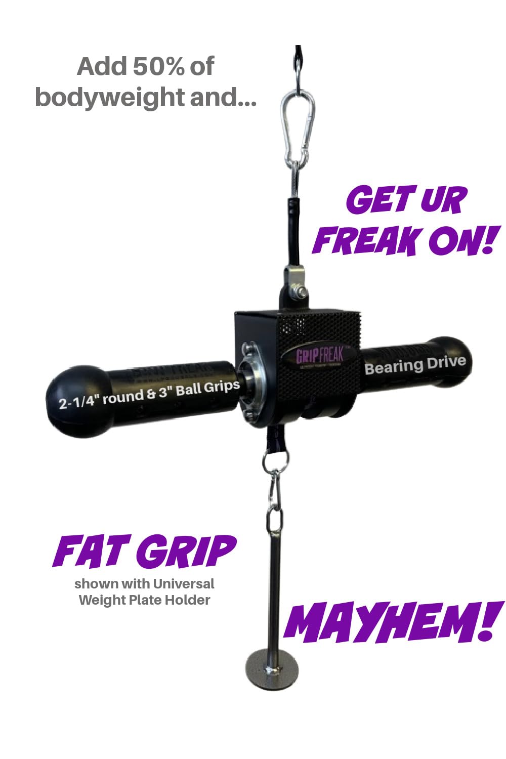 Amazon | Grip Freak Fat Grip リストローラー ウェイトプレート 