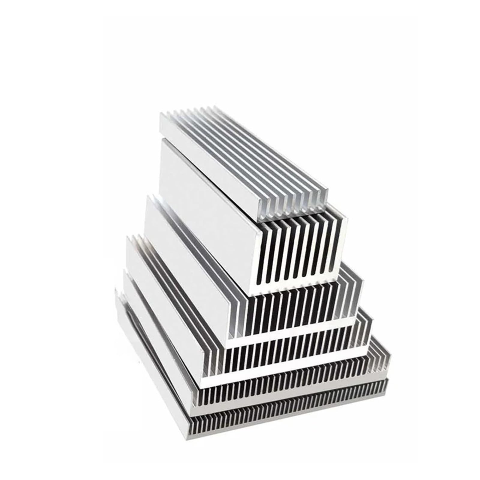 1 dissipatore di calore in alluminio per dissipazione del calore per CPU LED con nastro termico di supporto (SK24, lunghezza 50 mm)