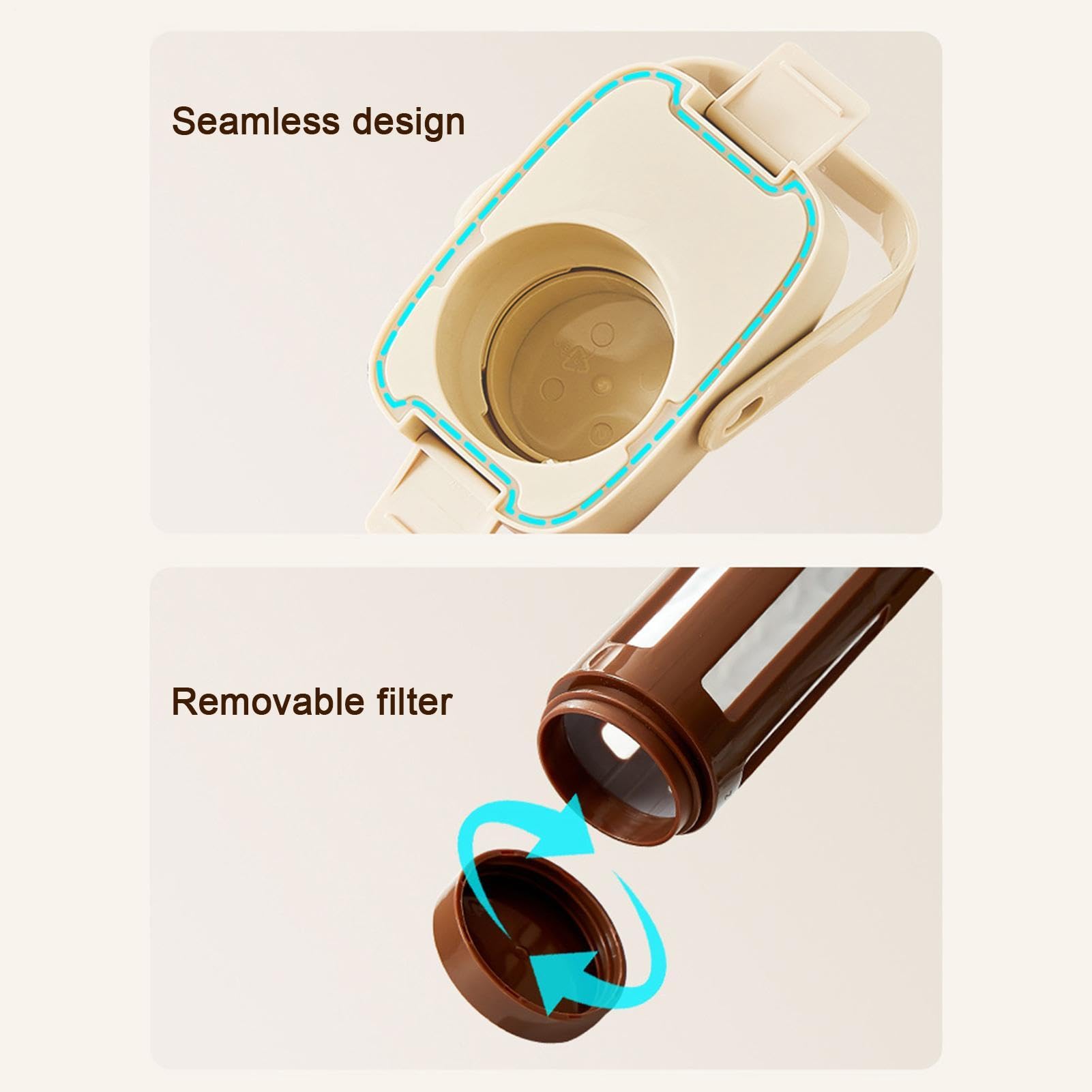 Preparador de Cold Brew | 1000 Mililitros de Gran Capacidad Tapa Hermética Ancha | Jarra De Té Y Agua - para Hogar Cocina Comedor Reuniones Familiares