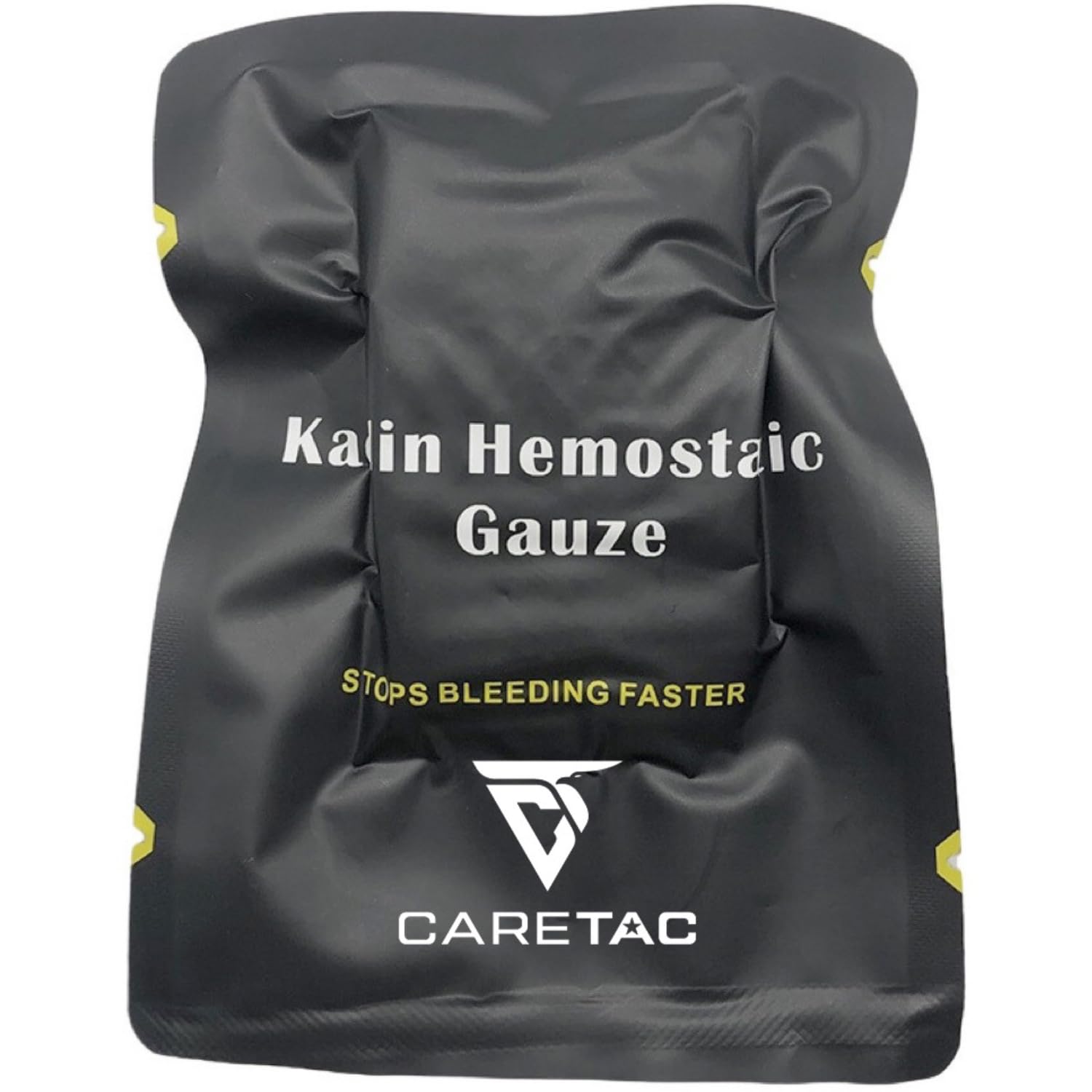 CareTac Advanced Quick Clotting Combat Gauze 3" x 12' – Compressed Hemostatic Z-Folded Wound Packing Medical Gauze with Kaolin for Faster Bleed Stop