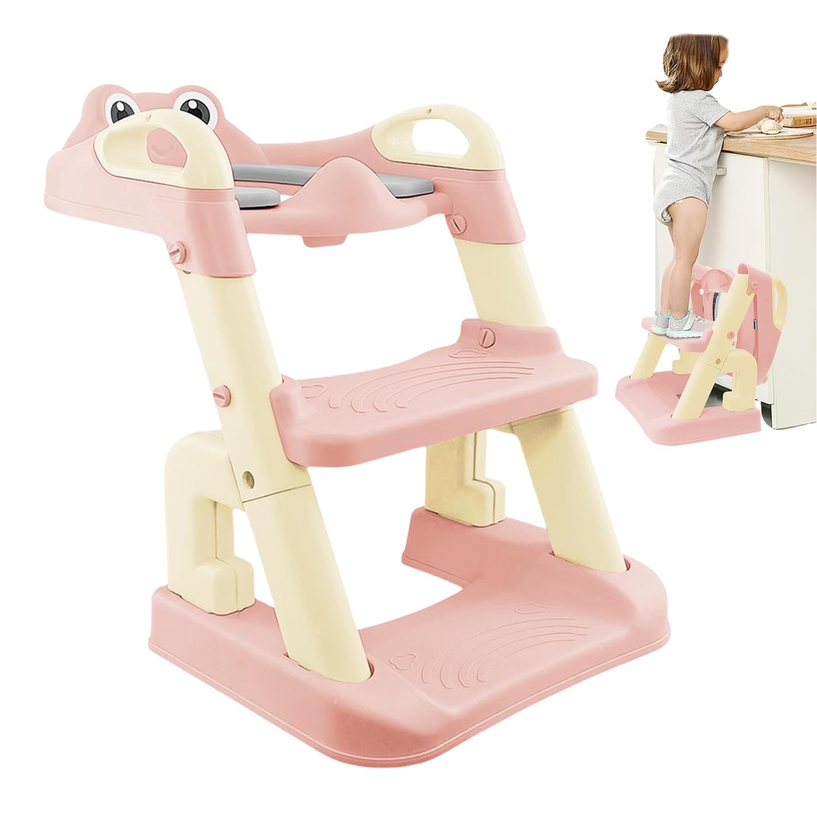 Scaletta per vasetto per bambini piccoli, seduta per apprendimento della | pulizia, sedia a per allenamento per il bagno per bambini con manici