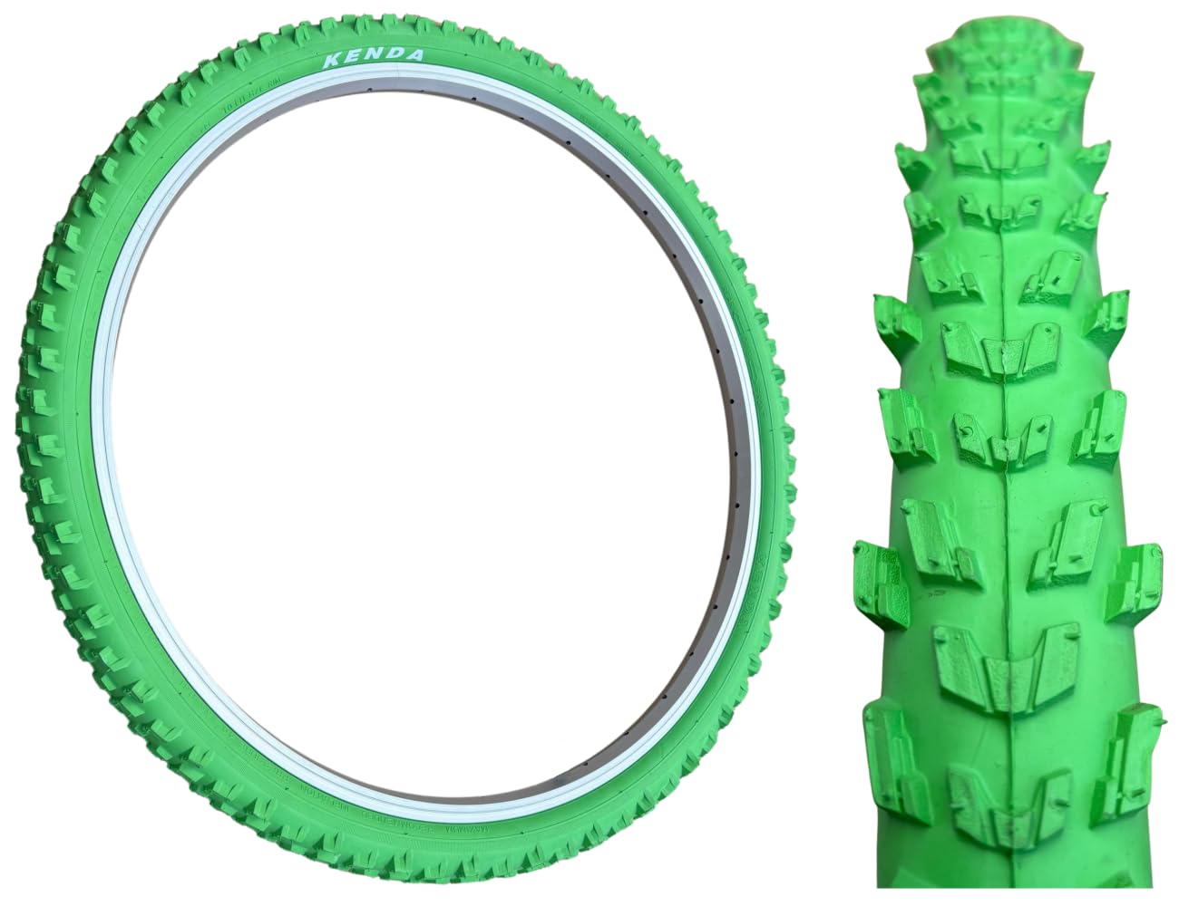Kenda 26 x 1.95 (50-559) GREEN Mountain Bike TYRE K-829