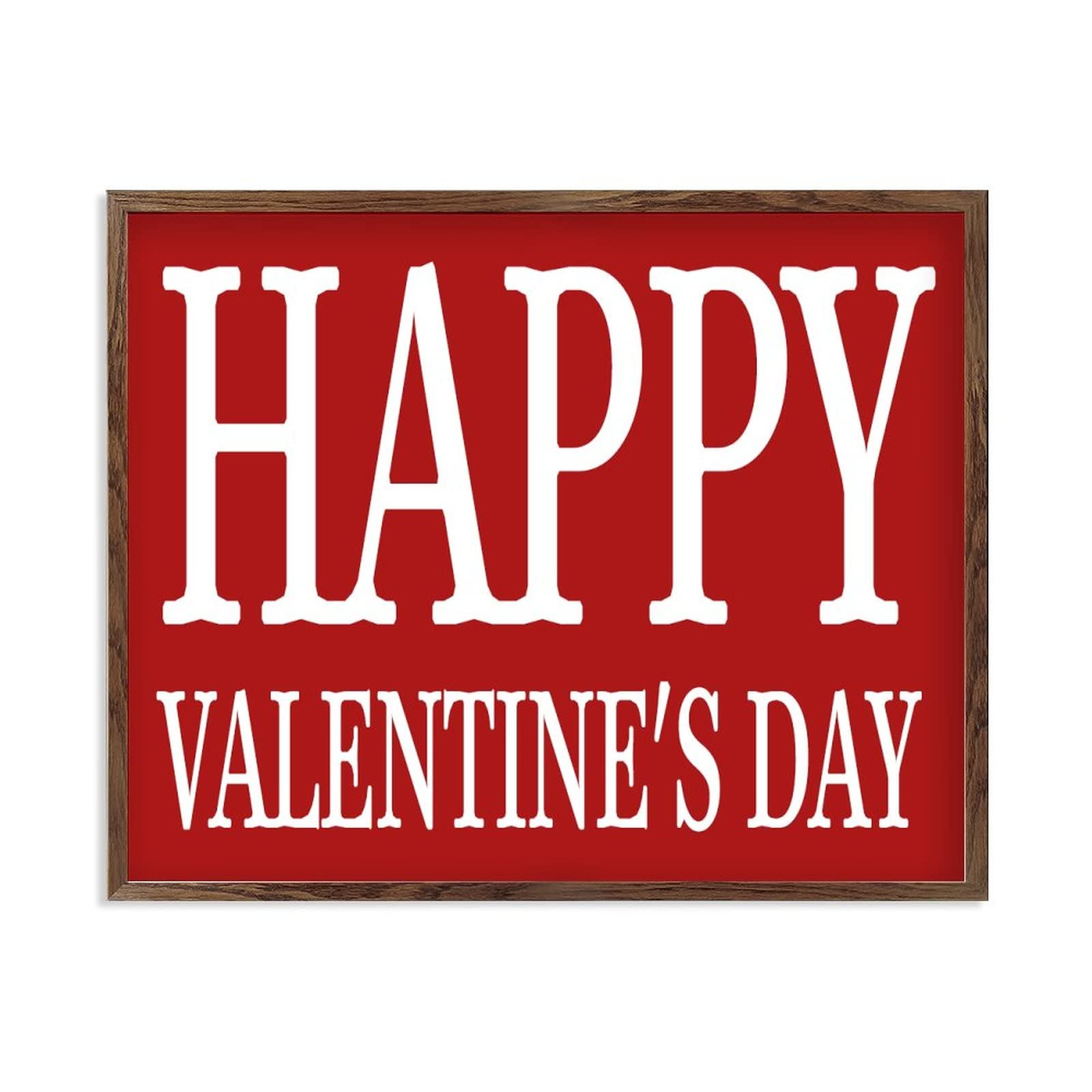 Panneau bois brûlé Happy Valentine's Day pour déco murale de cuisine