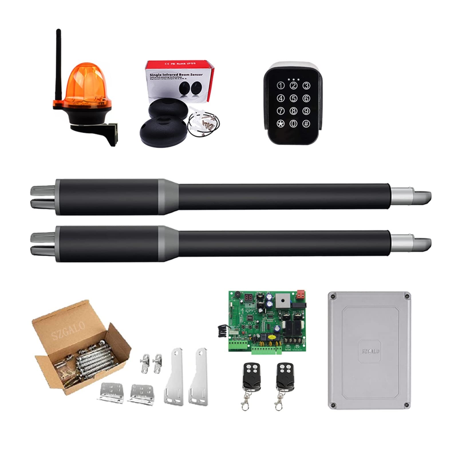 Buy Automatic Gate Opener Kit 200KGS Automatic Dual Arms Electric Swing