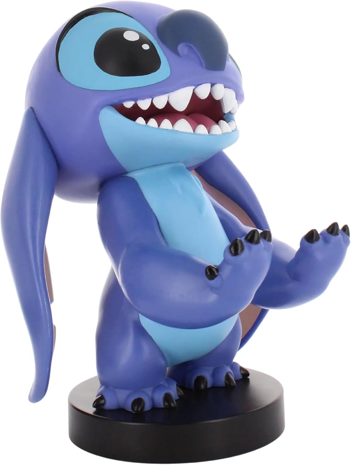 Exquisite Gaming: Lilo & Stitch: Smiley Stitch - Controller originale Cable Guys e supporto per telefono, supporto per dispositivo da collezione, personaggio con licenza ufficiale