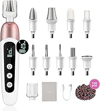Karrong Maniküre Pediküre Set Elektrisch, Elektrische Nagelfeile mit 9 Aufsätzen, Kabellos Akku Elektrische Nagelfräser, Nagelpflegeset 10 Geschwindigkeiten LED Licht für Gelnägel Acrylnägel (Weiß)