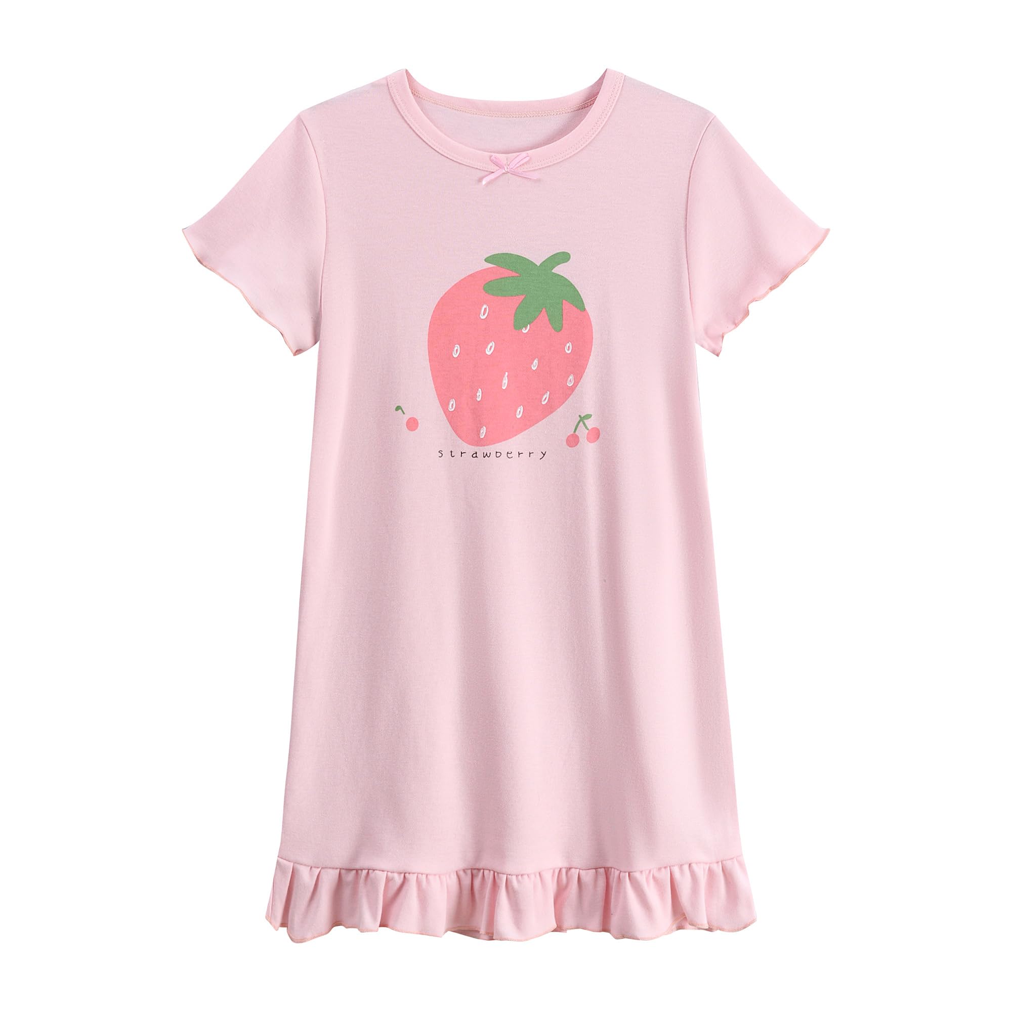 Little Hand Girls Nightdress Toddler Summer Nightie Dress Soft Cute Print Short Sleeve Sleep Dress for Kid Clothes 2-10 Years