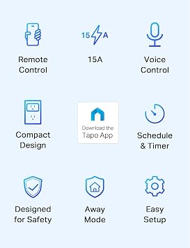 TP-Link Tapo Smart Plug Mini 15A, Smart Home Wi-Fi Plug, Super Easy Setup, Compatible with Alexa & Google Home, No Hub Required, UL Certified, 2.4G WiFi Only, White, Tapo P105(4-Pack)