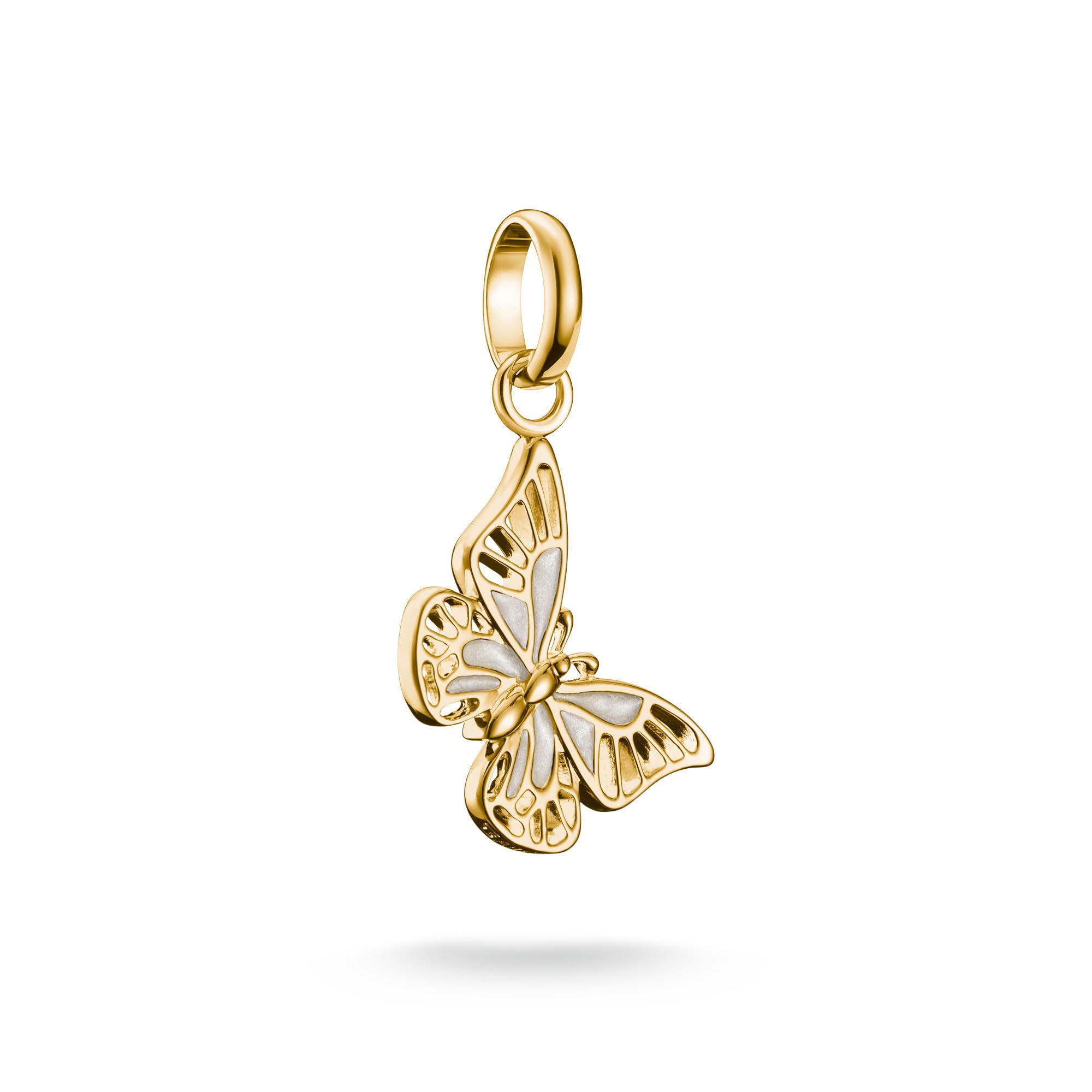 Thomas Sabo Charm pendant Connect gold-plated 18-carat Gold-plating, Recycled 925 Silver, Cold Enamel