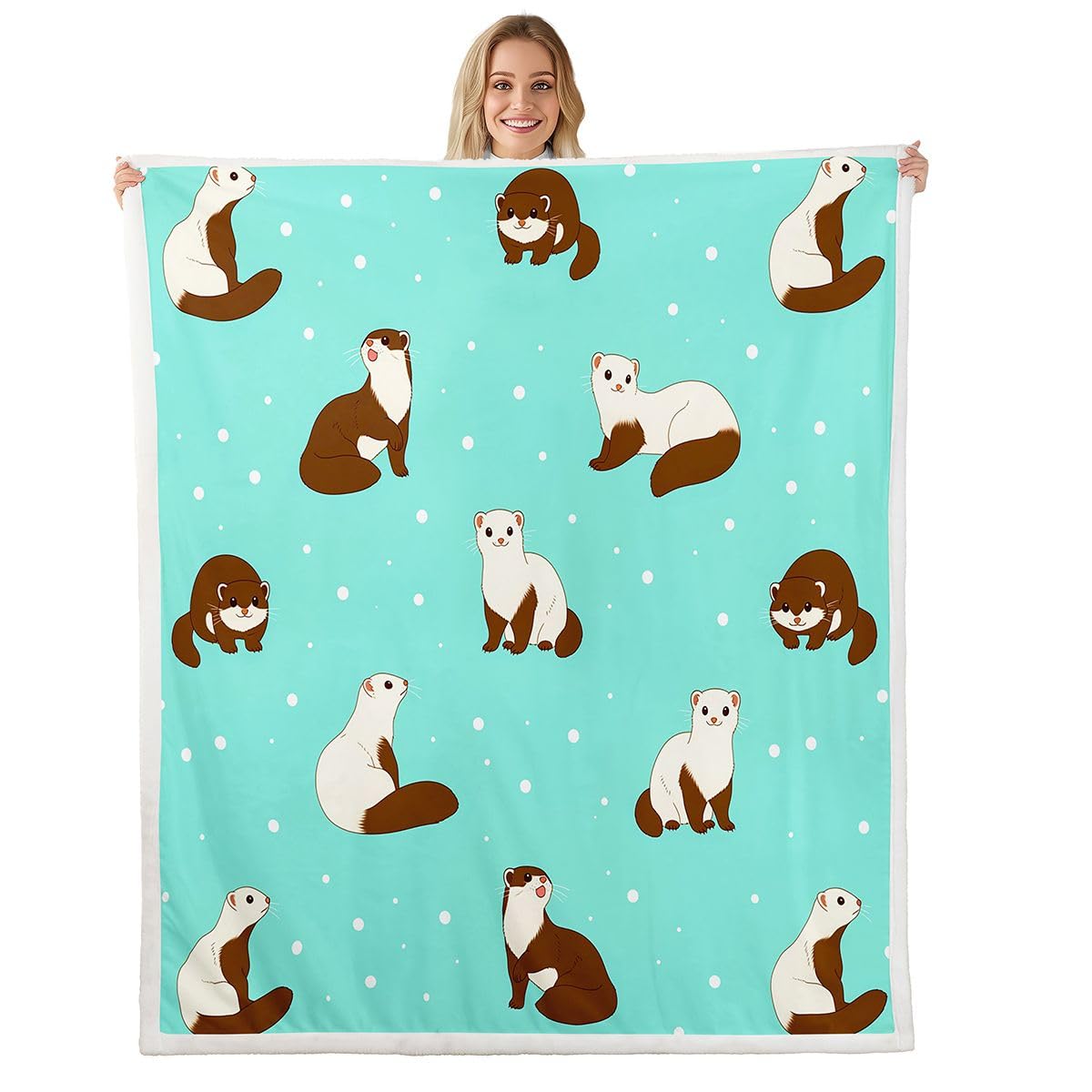Homewish Couverture Canapé 150x200cm Belette de Dessin Animé