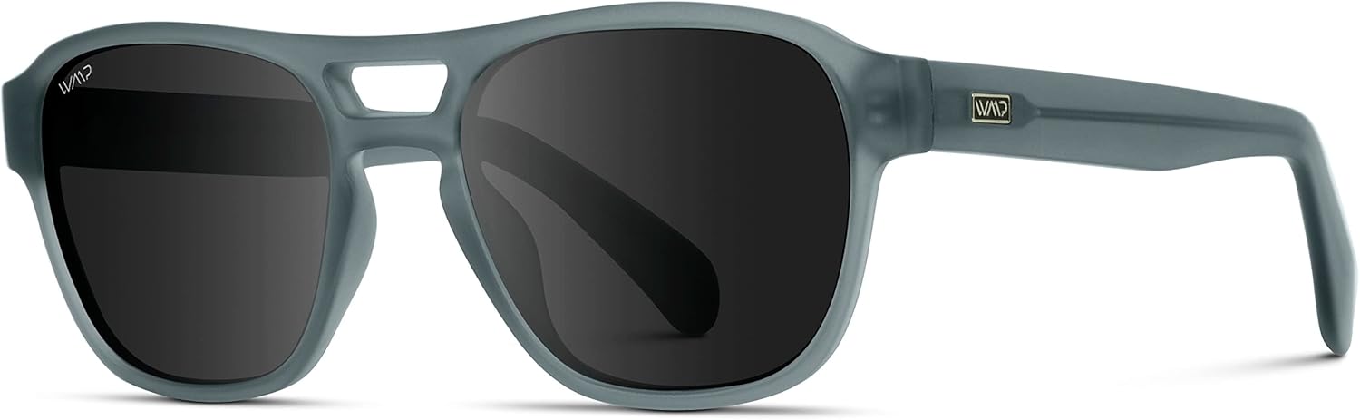 Miniatura 4 de Lentes de sol rectangulares polarizados con marco esmerilado suave al tacto y lentes de protección 100% UV y UVB para hombres y mujeres