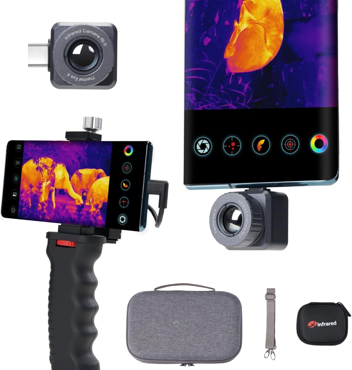 Infiray One XH09 Thermal Camera and accessories
