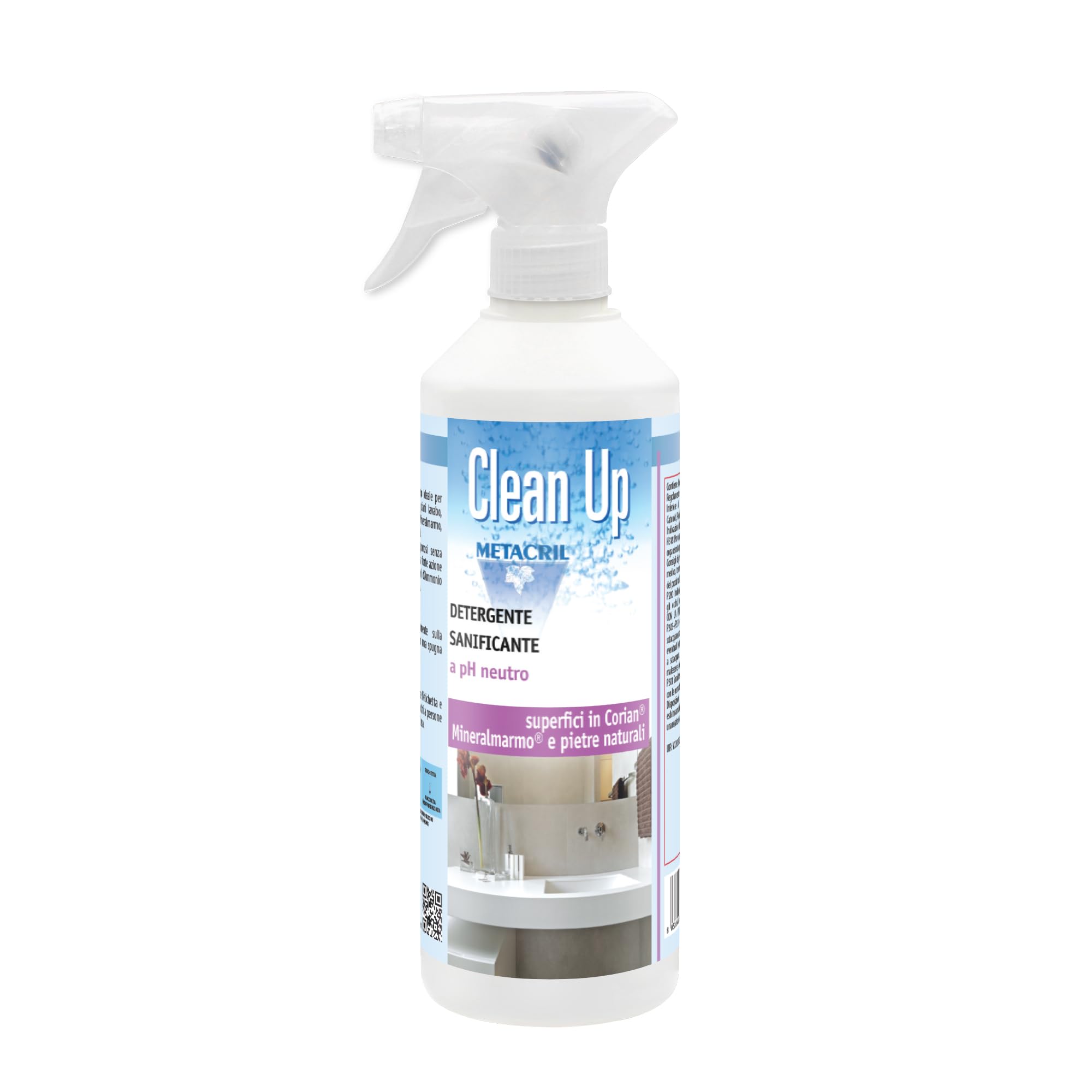 Detergente pH Neutro per Corian 500 ml – Pulizia Vaporizzatore per Superfici Delicate e Pietre Naturali