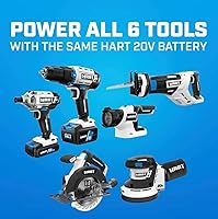 Vista 8 de HART Hart Kit de combinación de 6 herramientas HPCK60B3 0