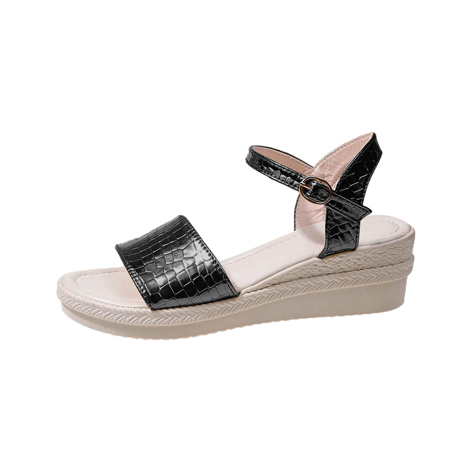 Sandalias de mujer cómodas con hebilla para paseos de verano 7