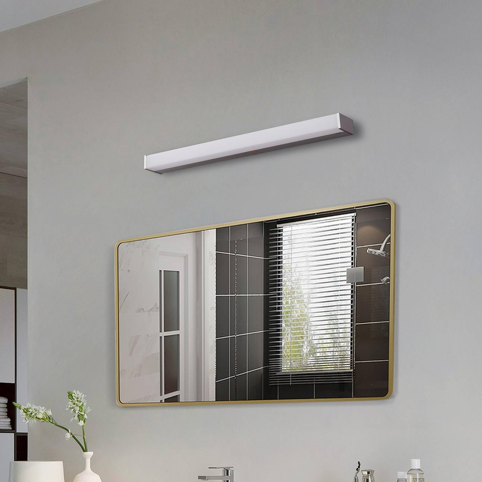Lindby Lampa ścienna LED, lampa ścienna do łazienki Philippa (odporna na zachlapanie wodą (nowoczesna) aluminium (1 żarówka) - lampa ścienna, lampa nad lustro, oświetlenie łazienki, oświetlenie
