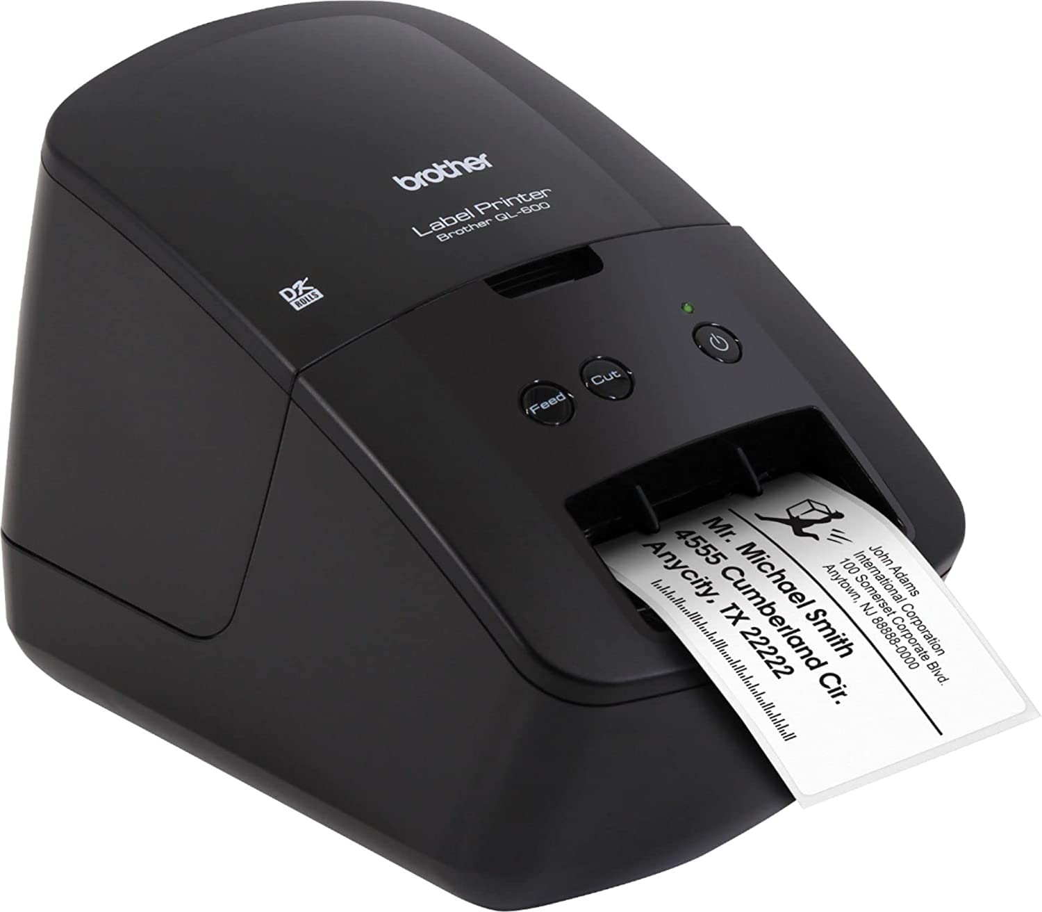 Brother QL-600 Economic Desktop Label Printer, Black - Wired USB Connectivity - up to 2.4