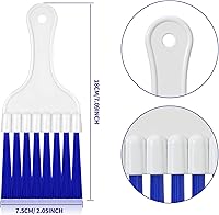 Vista 3 de 4 Packs Air Conditioner Condenser Cleaning Brush Refrigerator Coil Brush HVAC Coil Cleaner Brush Small Plastic Whisk Brush (Blue)