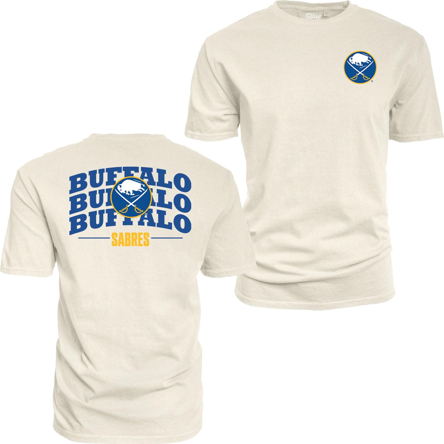 Blue 84 NHL Officially Licensed T-Shirt Ringspun Front/Back Fury Ivory