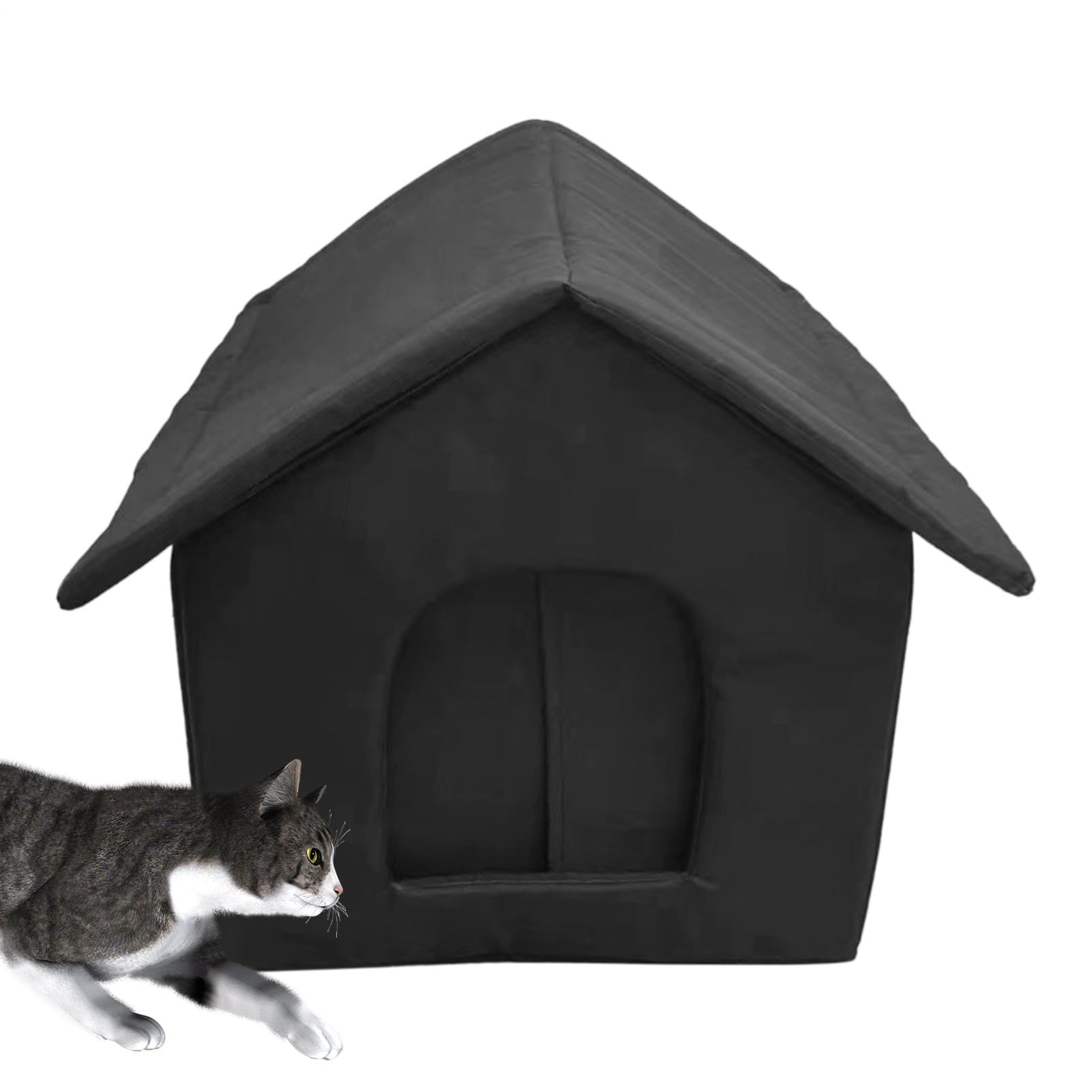 Refugio para gatos callejeros cálido y desmontable para balcón