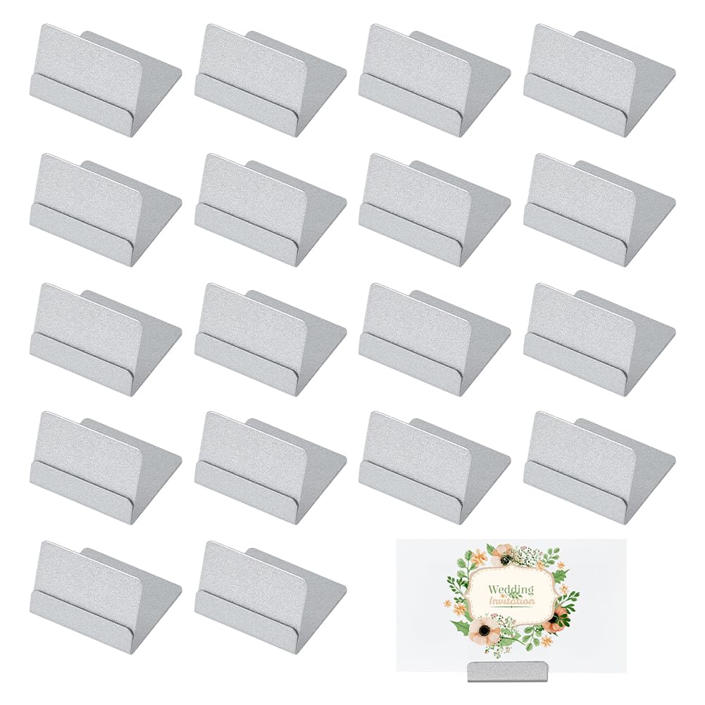 NBEADS 24 pz Porta Numeri Da Tavolo, Portafoto In Acciaio Inossidabile per Segnaposto e Cartellini Dei Prezzi Ideale per Matrimoni Anniversari e Feste Colore Acciaio Inossidabile, 3.5x3.2x2.4cm