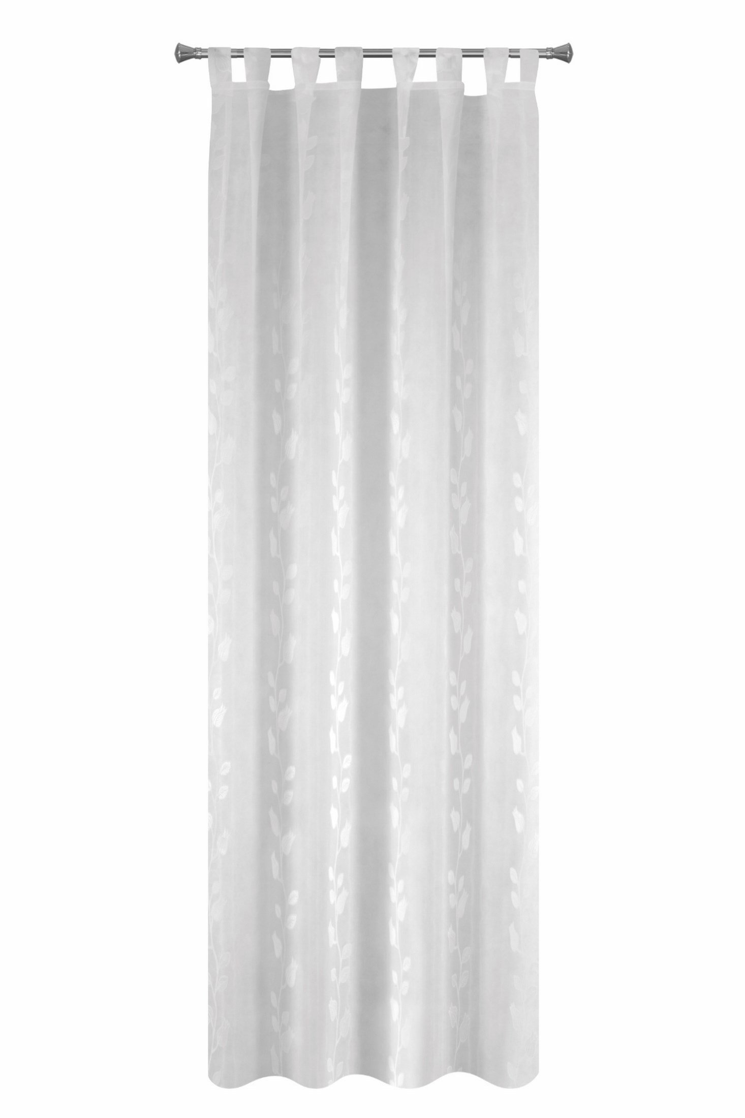 EuroF Irany Tab-Top Curtain 140 x 250 Noemi Draw Curtain White – 250 x 140 x 1 cm