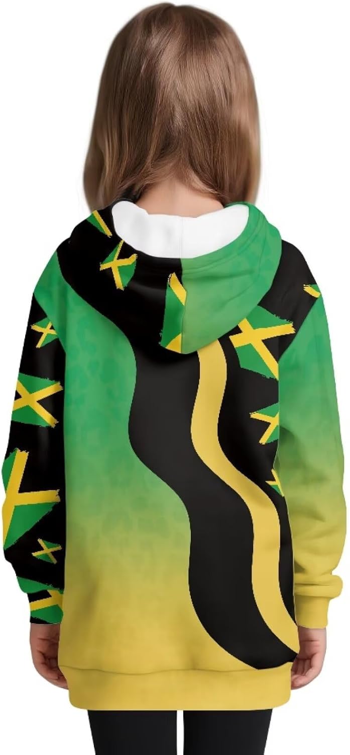 Girls Hoodies Kids Long Pullover Hooded Sweatshirt, Long Hoodies Children Hoodie Dress with Pockets, for 5-14 Years - Image 2