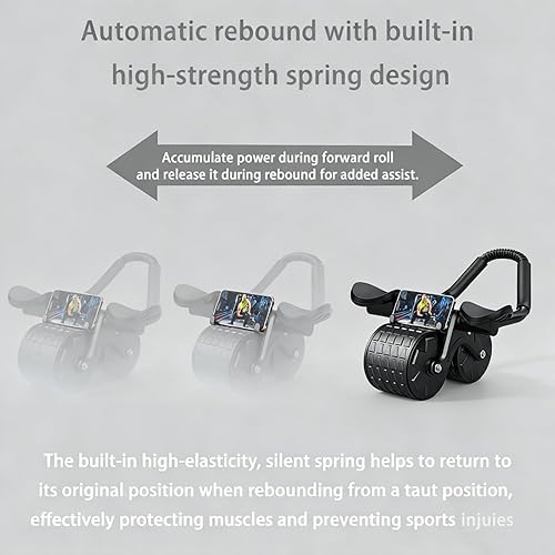 Miniatura 4 de New Ab Roller for Wheel, Home Workout Auto Rebound Abdominal Wheel, Ab Abdominal Exercise Roller with Elbow Support, Core Workout Equipment for