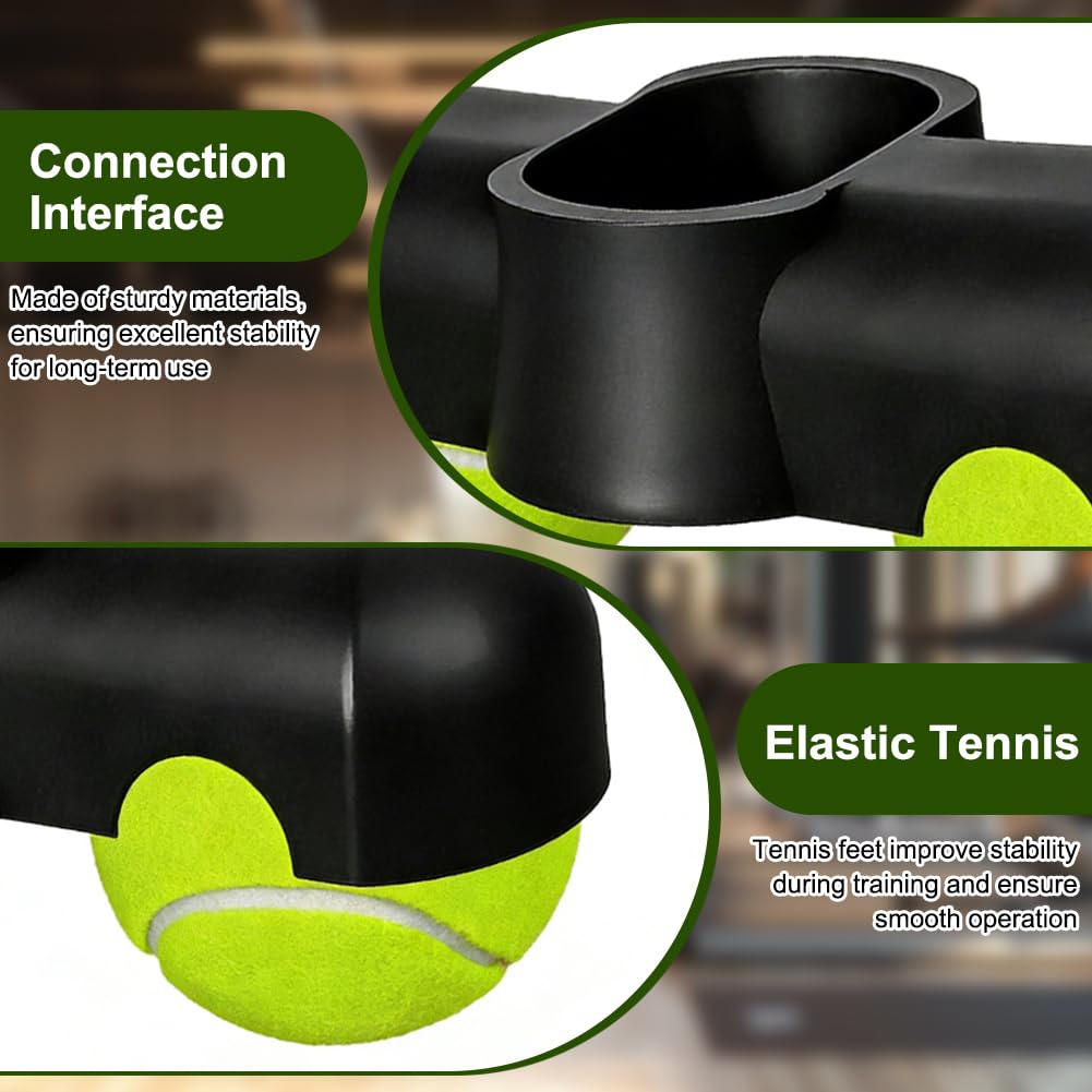 FARYODI Rocker Plate Feet z 2 piłkami tenisowymi, adapter Cycling Snap Rocker Feet Indoor do przednich nóg Zwift Ride, ważne akcesoria do ćwiczeń na trenażerze stacjonarnym do intensywnych sesji
