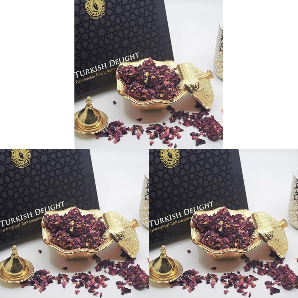 Altıncezve Orhan Efendi Gül Yapraklı Antep Fıstıklı Lokum 200 Gr (3 paketi)