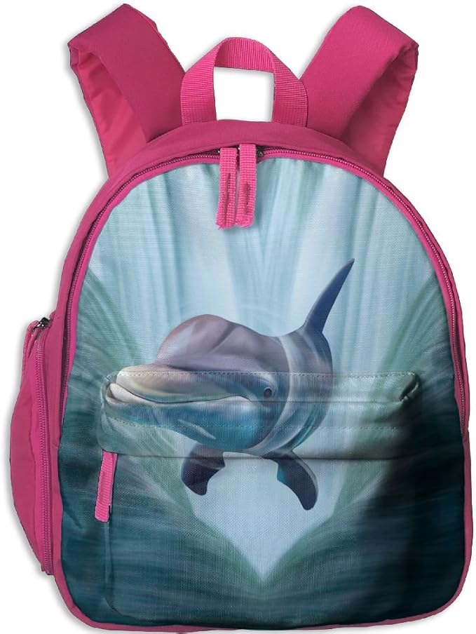 Cute Dolphin Bag Children Zipper Kids Backpack Book