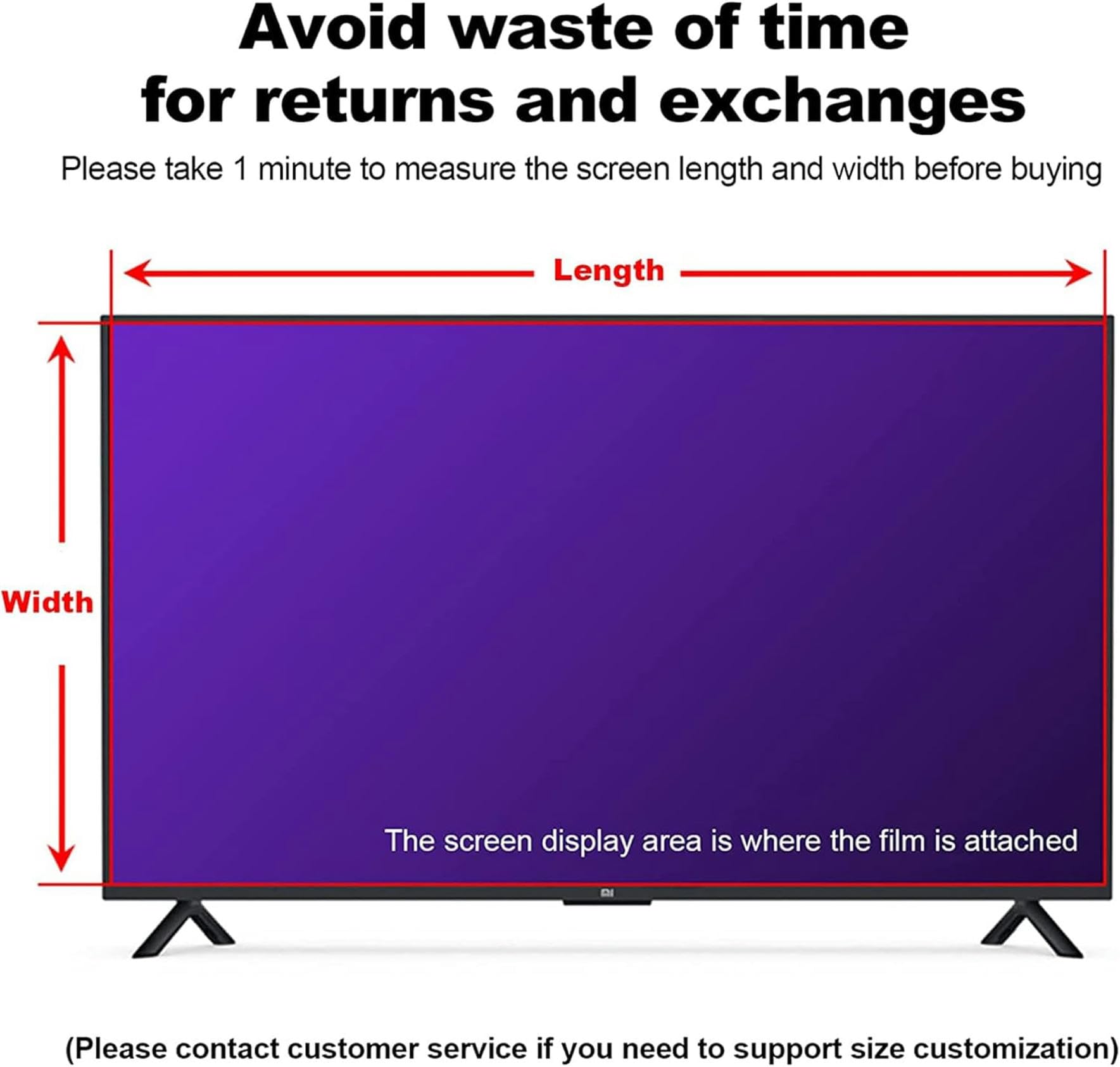 Pellicola Protettiva Opaca Antiriflesso per Schermo TV, 40" Filtro Anti Luce Blu per Alleviare L'Affaticamento degli Occhi per LCD, LED, OLED, QLED, 4K HDTV