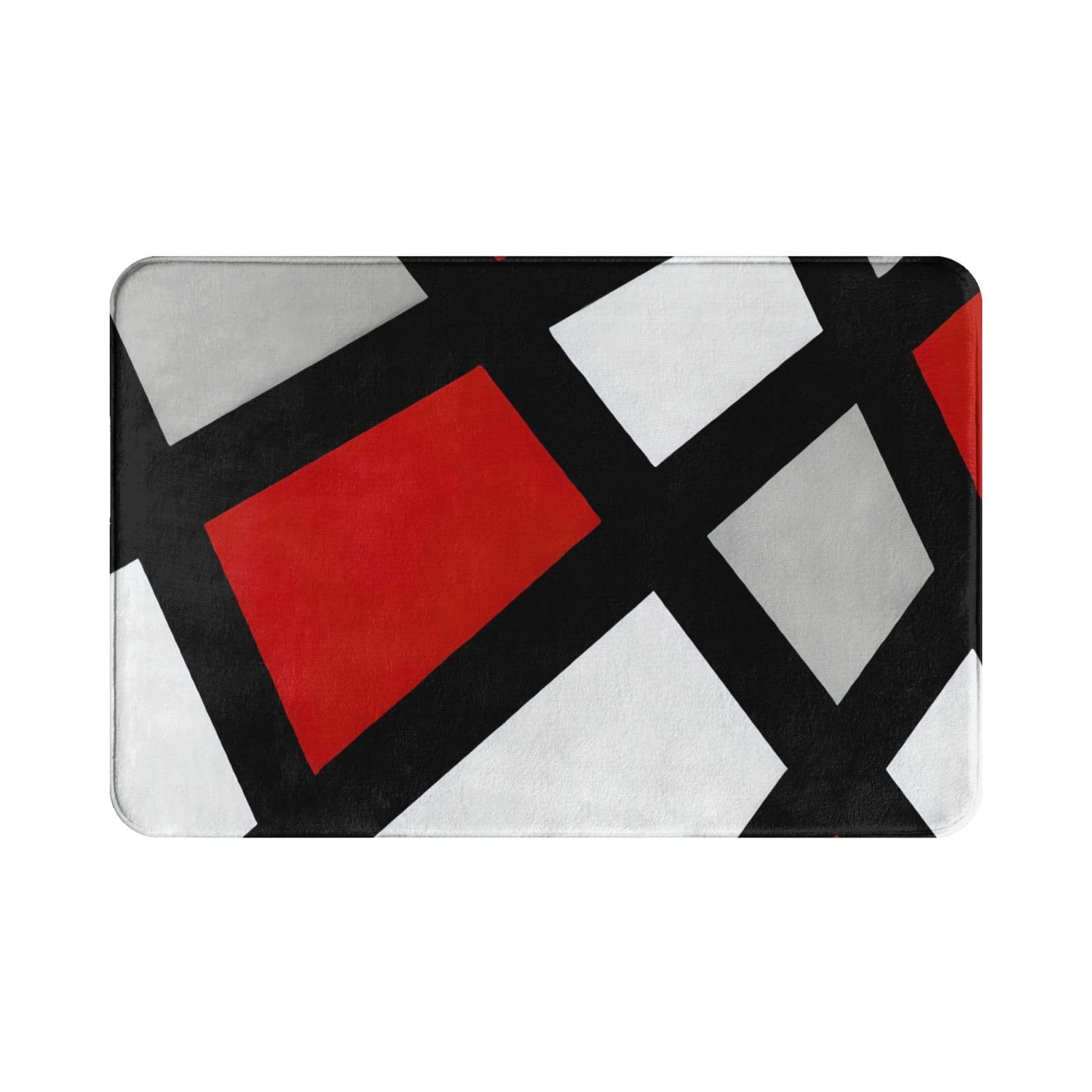 IUBBKI 40x60cm Door Mat Red Gray Black White Geometric Doormat Washable Entrance Rug Non-Slip Welcome Mats For Kitchen, Office, Home