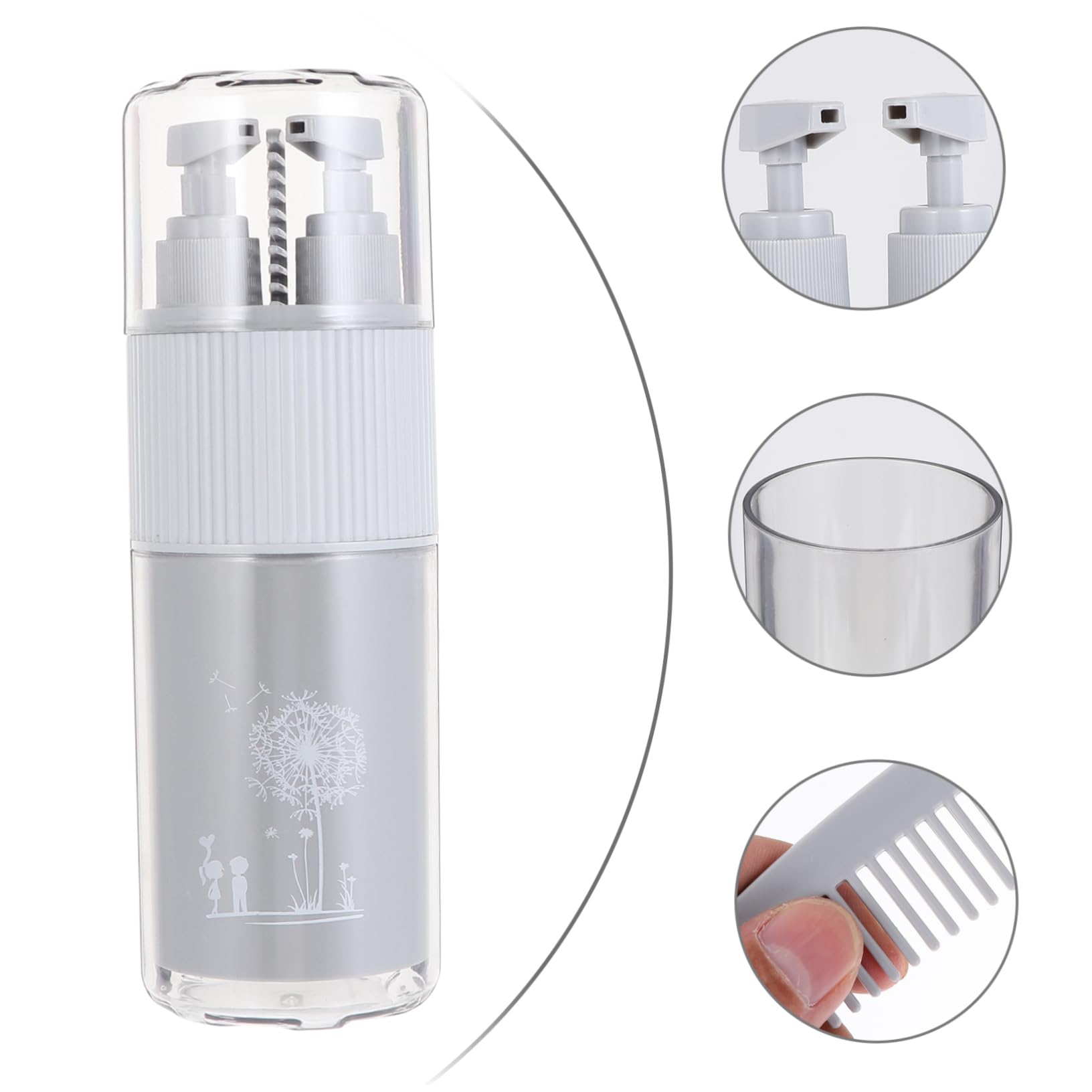 2 Series Organizador De Baño Portátil para Cepillos De Dientes Y Pasta De Dientes Elegante Estuche De Viaje para Accesorios De Personal 5 Piezas*2