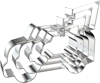 Vintage Pickup Truck with Christmas Tree Cookie Cutter Set - 5 inch, 4 inch, 3 inch, 2 inch - 4 Piece Extra Large Cookie C...