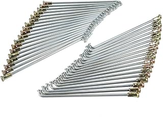 NICECNC Upgraded Silver 16" Rear Wheel Rim Spoke Nipple Set Compatible with Yamaha TTR125 2000-2003 TTR125E 2003-2009 TTR125L 2000-2008 TTR 125LE 2003-2017 RT100 1990-2000 DT100 1977-83 MX100 1979-83