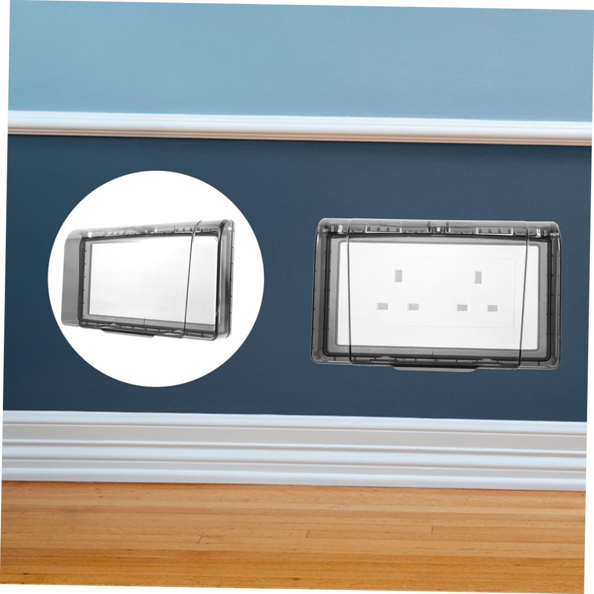 4pcs Outlet Cover Heavy Duty Wall Protector for Bathroom and Outdoor Use Adhesive Box for Weatherproof Electrical Safety