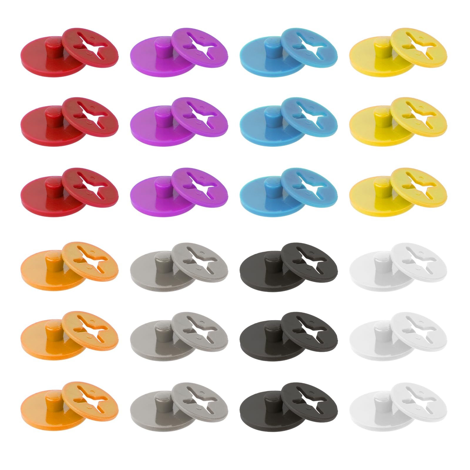 WY LIGHTING LEVEL24 Pcs Running Bib Clip Marathon Number Fastener Fixing System Race Bib Holder Buckle Triathlon Tag Button for Runners Cycling Track Skating Field Events Accessories