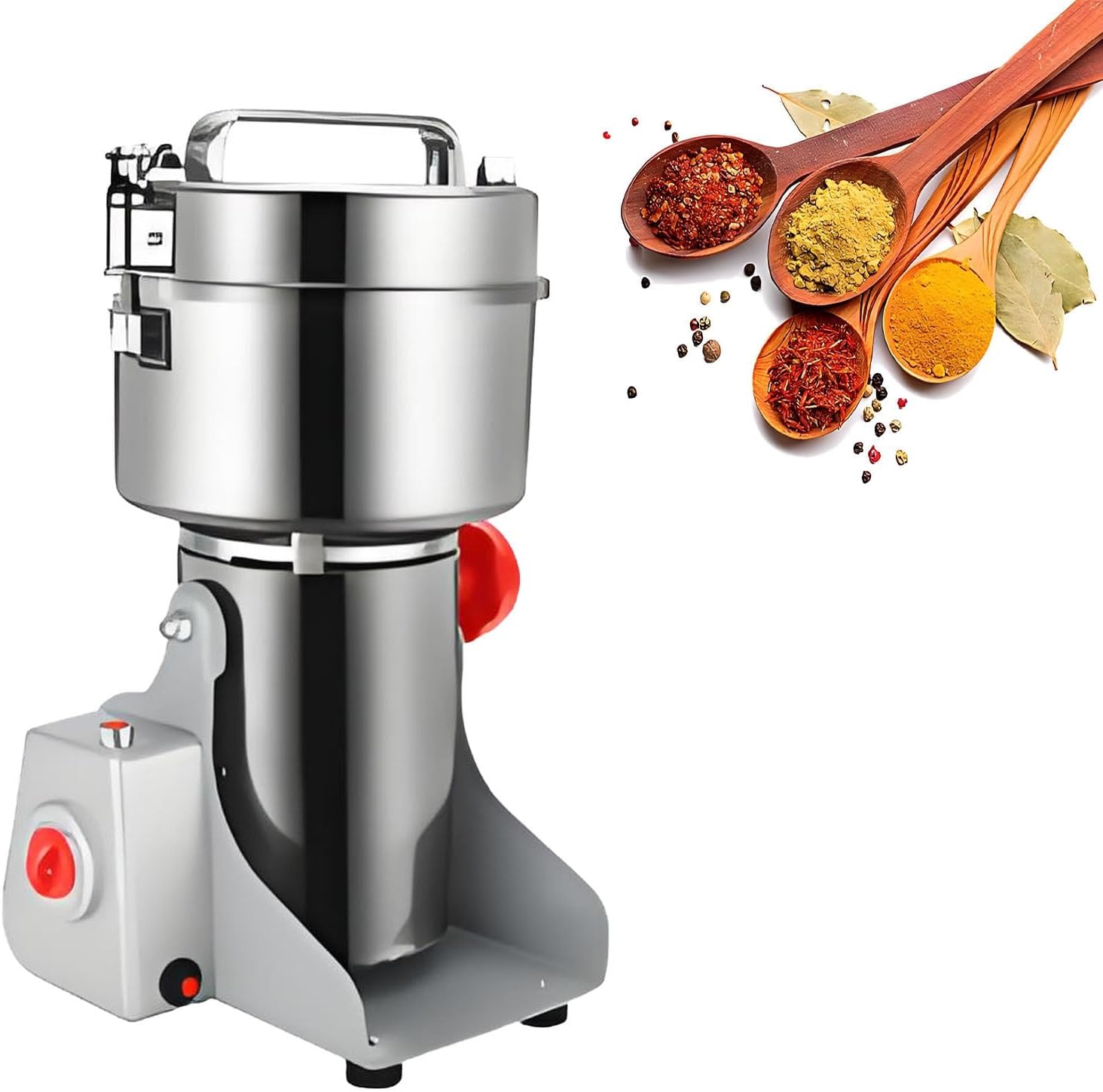 4200W Commercial Spice Grinder,Electric Stainless Steel Grain Grinder,Stainless Steel Mill Grinder,32000r/min,for Dry Grains Spices Cereals Coffee Corn Pepper 1500g