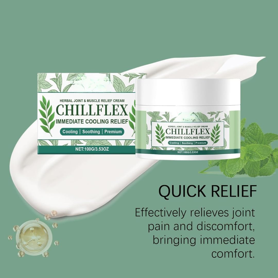 Chillflex Instant Cooling Relief Cream | Soothing Menthol Gel for Muscle & Body Comfort | Fast-Absorbing Cooling Gel for Head, Neck, Lumbar, Hands & Feet 3
