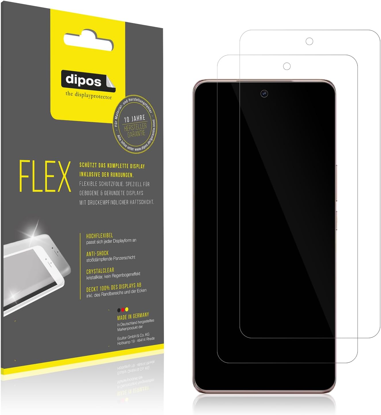 I 2x Screen Protector compatible with Vivo V50e I 3D Full Cover Protective Film