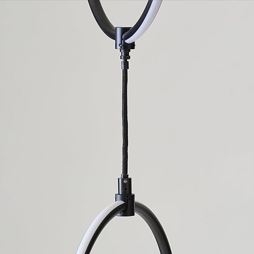 Miniatura 6 de Brightech Nova - Lámpara de pie moderna que cambia de color, lámpara LED con impresionante gradiente de color RGB y colgante contemporáneo de 3