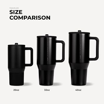HydroJug Traveler 32oz, Insulated Tumbler with Handle & Straw, Black | Triple wall insulated, flip straw lid, leak-resistant, stainless steel, cup holder friendly, BPA-free, dishwasher safe