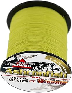 Sponsored Ad - Ashconfish Braided Fishing Line- 4 Strands Super Strong PE Fishing Wire- 6lb to 100lb Test-100M/300M/500M/1...